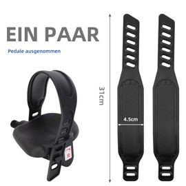 Pedal Strap, Foot Straps for Exercise Bikes, Universal Bicycle Pedal Straps, Heavy Duty Adjustable Length Pedal Straps for Stationary Bicycles, Suitable for Most Exercise Bikes (Pack of 2)