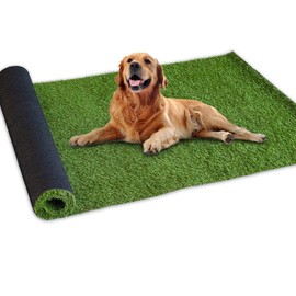 SHNOSU Artificial Grass Turf 2FTX46FT Indoor Outdoor, 0.8 Inch Pile Height Fake Grass Realistic Synthetic Grass with Drain Holes Grass Carpet Pet Grass for Patio Garden Lawn Landscape Balcony