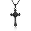 HZMAN Stainless Steel Saint St St. Benedict Crucifix Cross Pendants