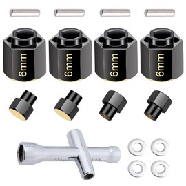 HobbyPark Brass Hex Extension for TRX4M Upgrades Parts Extended Wheel Hex Hubs Extenders Offset Spacers 1/18 RC Crawler Replacement of 9750 (6mm)