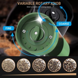 Electric Salt and Pepper Grinder Set, USB Rechargeable, Automatic Salt Pepper Mill Grinder Adjustable Coarseness with LED-Display, 120ml Container, One-Button Control, Suitable for kitchen, restaurant