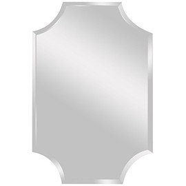 24" X 36" Decorative Scallop Frameless Wall Mirror