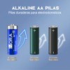 1 Hora Pilas AA, Paquete de 40 Baterias Alcalinas AA