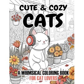 Cute & Cozy Cats A Whimsical Coloring Book for Cat Lovers: Adorable Feline Friends in Cozy Moments for Relaxation Mindfulness and Creative Fun for Adults Teens and Kids