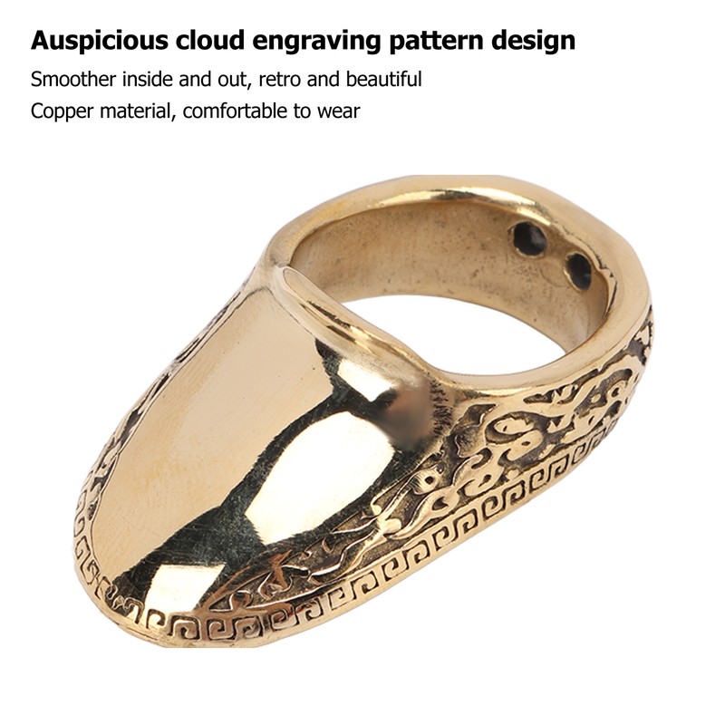 Archery Thumb Rings Good Protection Engraving Pattern Brass Finger Protector