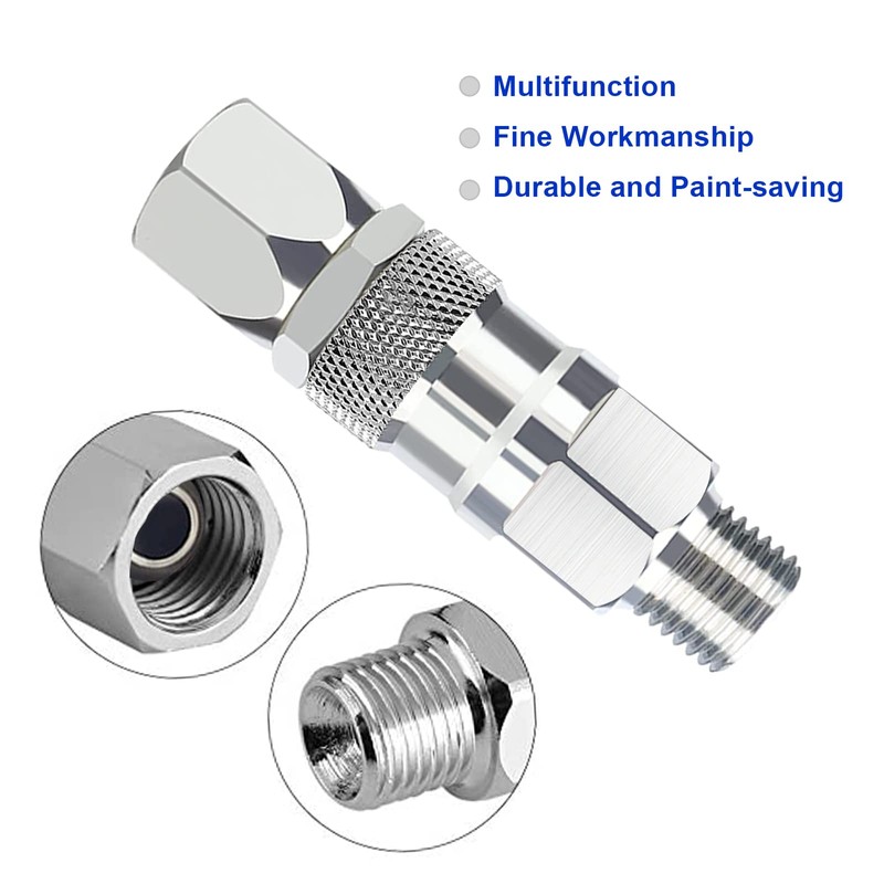 Sprayer Joint, 1/4-Inch Hose Swivel Joint, 360 Degrees Rotate Stainless