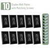Bates- Duplex Wall Plate, 10 Pack, Black, Electrical Outlet Cover