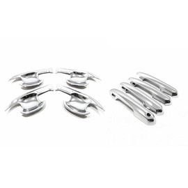 TERDARAY Exterior Door Handle and Bowl Cover Compatible with Toyota RAV4 2025 2024 2023 2022-2019 Door Handle Bowl Covers Exterior Car Accessories ABS 8PCS(Glossy Chrome Style)