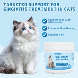 Yakucho Oral Health for Cat, Cats Gingivitis Treatment, Reduce Gum Inflammation, Redness & Pain, Combats Gum Disease, Natural Plant-Based Active Formula, Cat Oral Care, Gums Health Treatment
