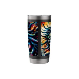 Mens Retro Medusa in Sunglasses Greek Mythology Stainless Steel Insulated Tumbler
