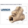 URREA 86N.13 Válvula de Retención de Columpio de ½”, Válvula