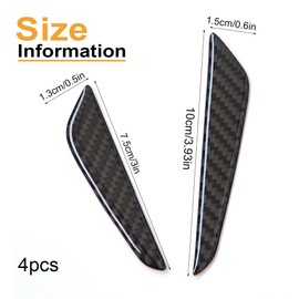 JSKWIKE Pack of 4 Black Carbon Fibre Car Door Bump Protector Sticker for Car SUV Pickup Truck Door Bumper Strips