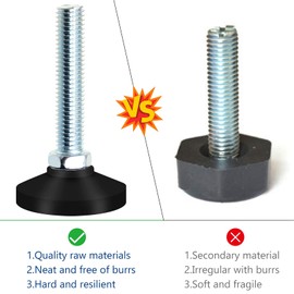 JJQHYC Adjusting Screws M10 x 50 mm Leveling Legs Furniture Leveling Feet Adjustable Feet for Table Chair Sofa