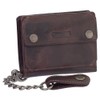 Leather Biker Wallet with Chain Biker Purse 10 cm Various