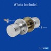 XFORT Tulip Passage Knob Set Satin Chrome, Door Knob for