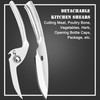 SLEMOON Heavy Duty Kitchen Shears for Food,All Stainless Steel Super