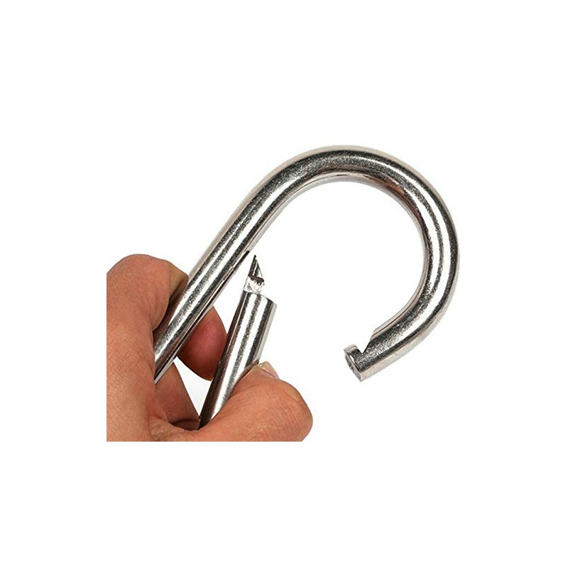 Large Carabiner Clip,5-1/2 Inch Heavy Duty Stainless Steel Spring Snap