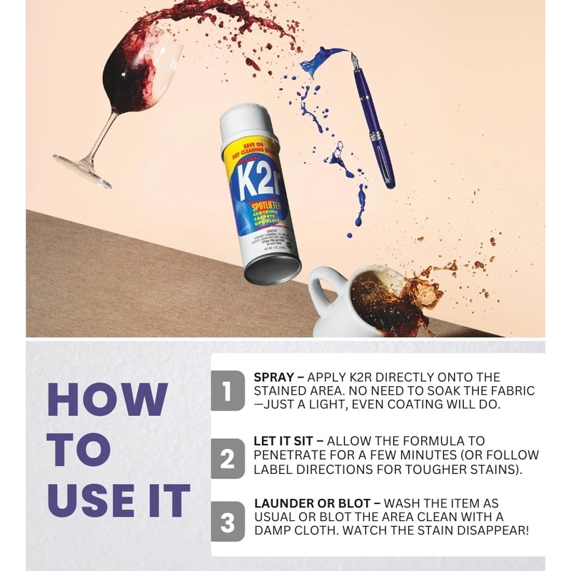 K2r No Scent Spot Treatment Stain Remover 10 oz Spray