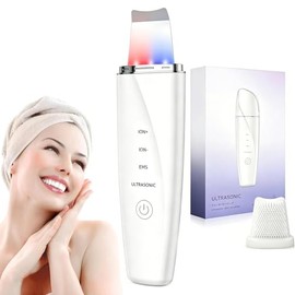 Peeling Ultrasónico Facial Skin Scrubber, con 4 Modos  Scrubber Exfoliación Facial Ultrasónica Limpiador de Poros para Limpieza Facial y Cuidado...   