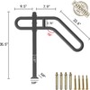 SMQLJXC 31.5"-9.5" L X 35.5" H Single Post Wrought Iron