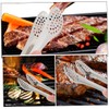 BIUDECO Set of 6 BBQ Tongs Stainless Steel Steak Clip