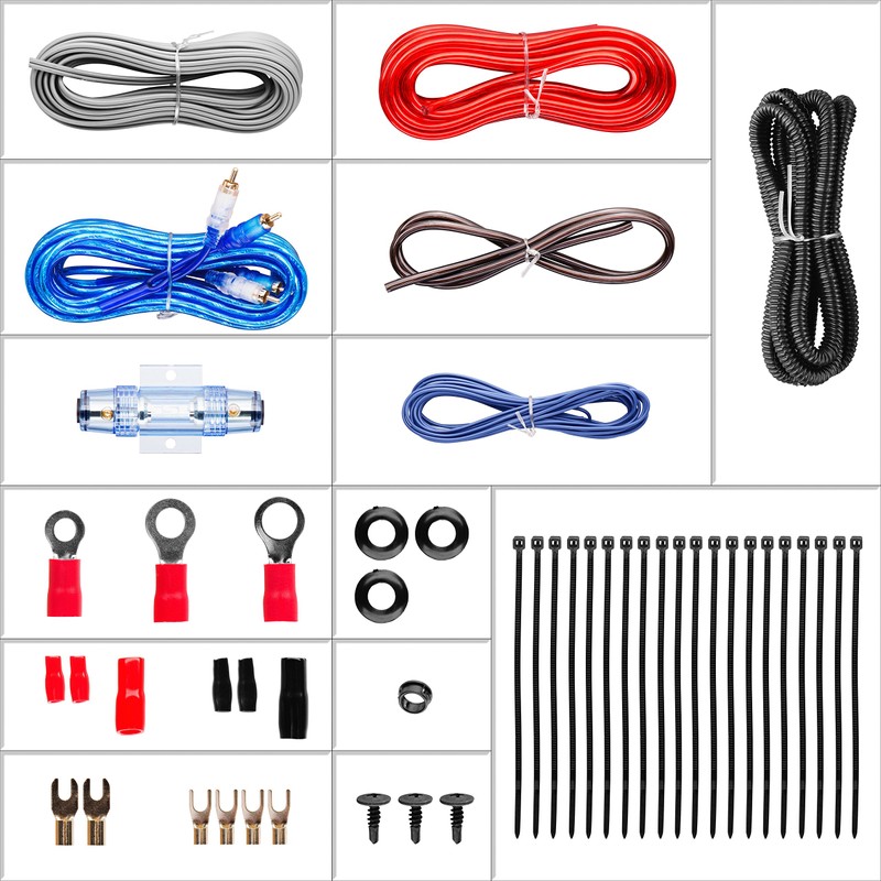 Sound Storm Laboratories AKS8 8 Gauge Amplifier Installation Wiring Kit