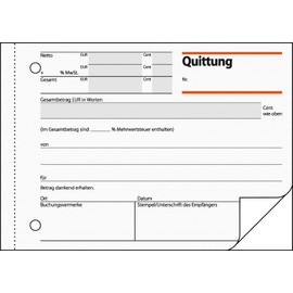 SIGEL QU625 Receipt Pad A6 Landscape 2 x 50 Sheets