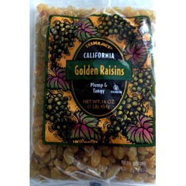 Trader Joe's California Golden Raisins, Plump & Tangy /160z., 454g. (Pack of 3)