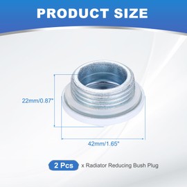 PATIKIL 1" BSP Male Left Hand Thread Manual Radiator Air Vent Plugs, 2 Pack Cast Iron Plugs for Radiator Heater,White