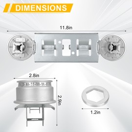 Double Burner Kit WB16K10026 WB29K17 Gas Range Double Burner Assembly Replacement Compatible with General Electric Hotpoin Gas Stove Burner Replaces WB29K17 65932 868697 AP2633210 PS232404