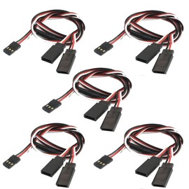 5Pack ShareGoo 30CM 1 Male JR Plug to 2 Female JR Plug Y Cables Y Style Extension Wire Lead Cord for RC Car Trucks Airplanes Helicopters,Servo Receiver Connection