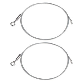 2 Packs Adjustable Picture Hanging Wire Stainless Steel Hanging Wire Rope for Billboards Display Gallery Exhibition Frame Ceiling Mount Wire, Supports up to 44lb