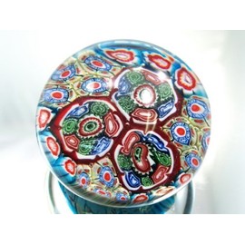 Tripact Inc M Design Art Handcraft Rainbow Millefiori Couple Layer Art Handcraft Glass Paperweight [Kitchen]