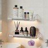 W WINTMING 2PCS Acrylic Shelves for Wall Clear Floating Shelf