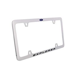 Ford Explorer with Logo Thin Rim Chrome Plated Metal License Plate Frame Holder
