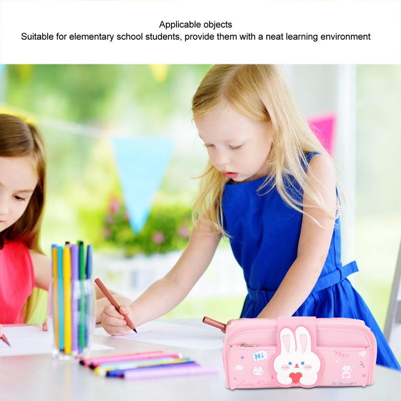 Large Pencil Case Canvas Detachable Portable Large Capacity Pencil Pouch