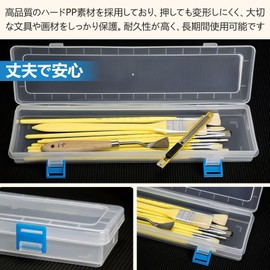 Pencil Case, Pencil Case, Soft Bag, Polypropylene Transparent Pen Case, Multi-purpose, Small Organizer Box with Lid, Lightweight, Durable, Stationery Storage for Students, Adults and Kids, Simple