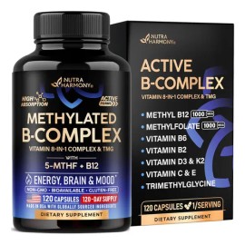 Nutra Harmony Complejo De Vitamina B Metilado 120 Capsulas                                                                                            
