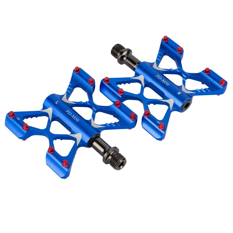 PLATTBK Bike Pedals 9/16" Aluminum Alloy 3 Bearing Non-Slip Lightweight