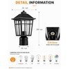 Yisuro 360°Motion Sensor Outdoor Post Light, Dusk to Dawn Hardwired