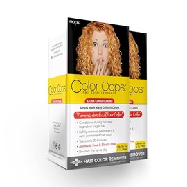Color Oops Extra Conditioning Hair Color Remover, 2 Pack, Hair Dye Remover Processes in 20 Minutes, Safely Removes Permanent & Semi-Permanent Dye, Ammonia & Bleach Free