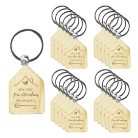 Auch 20Pcs New Home Keychain Bulk Welcome Home Keychain House Key Chain New Homeowner for Family
