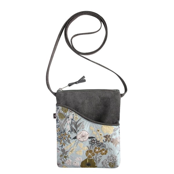 Earth Squared Jacquard Floral Small Sling Bag, Cotton Canvas, 19