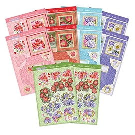 Hunkydory Crafts Fantastic Florals Shadow Box Frame Cards, Gold, White
