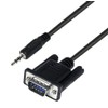 Qaoquda DB9 9 Pin Male to 3.5mm Male Plug Serial