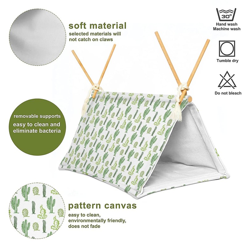 Bearded Dragon Tent Bed,Cactus Pattern Reptile Bearded Dragon cage/hides and