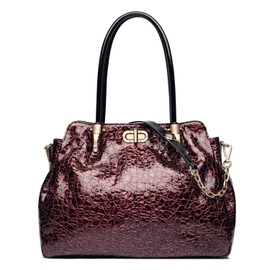 FEIMINA Womens Genuine Leather Large Handbags Shoulder Tote Crossbody Satchel Bag Purses Noble Elegant Leather Bags Christmas Gifts for Girls Women