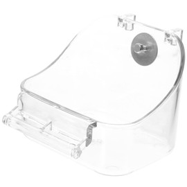 COLLBATH 1 Set Multipurpose Hanging Bird Shower and Feeder for Birds Durable Material Easy to Clean for Parakeets and Budgies Bath Accessory for Cages