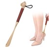 Lion Head Alloy Shoehorn Ergonomic Curves Metal Long Shoehorn with