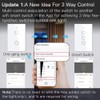 MoesGo WiFi Smart Wall Light Switch,Glass Panel, Multi-Control(3 Way), 2.4GHz
